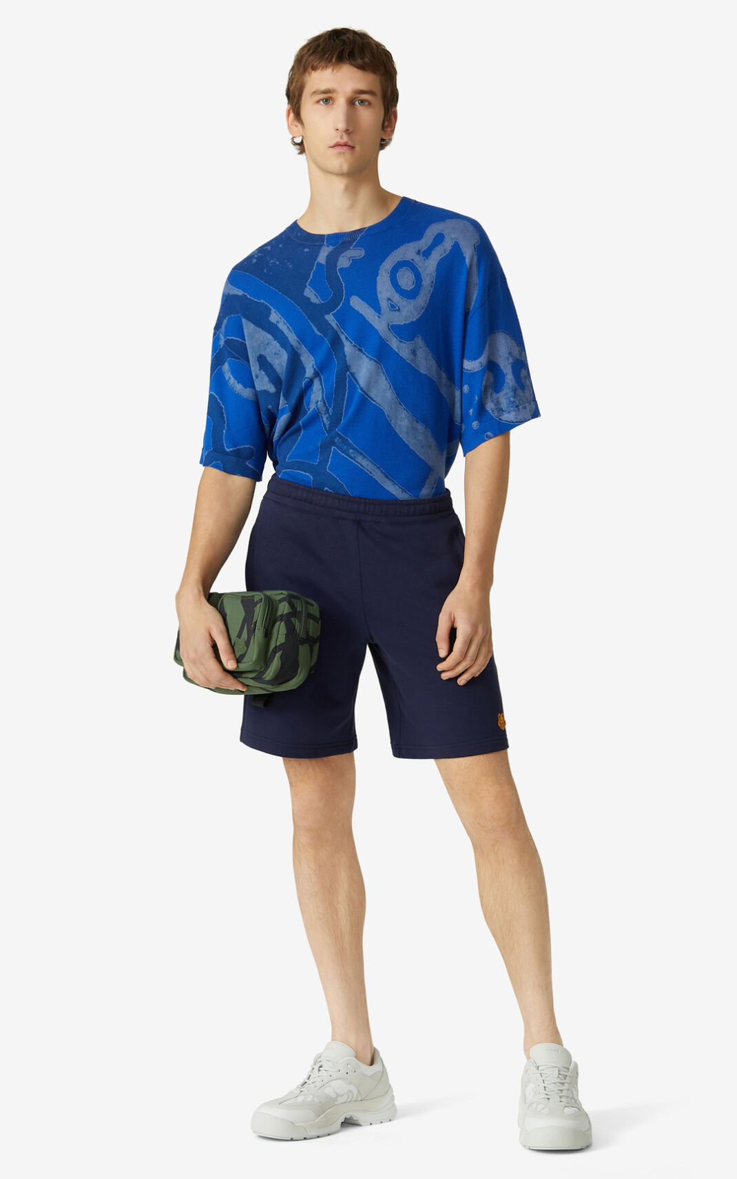 Shorts Kenzo Homme Tiger Crest Bleu Marine Bleu XJIOA-6854